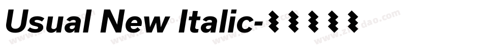 Usual New Italic字体转换